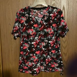 Carhart Floral Print Scrub Top - L